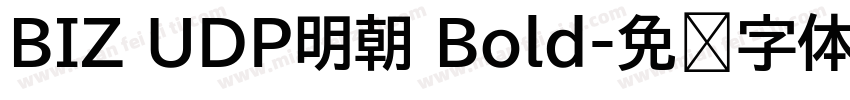 BIZ UDP明朝 Bold字体转换